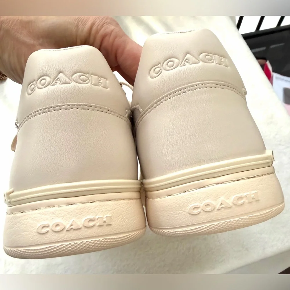 Coach Clip Court Sneaker Men's Size 12D Signature Chalk Casual C8965 EUC